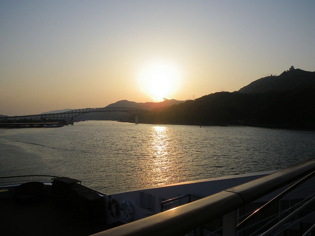 境港の夕陽